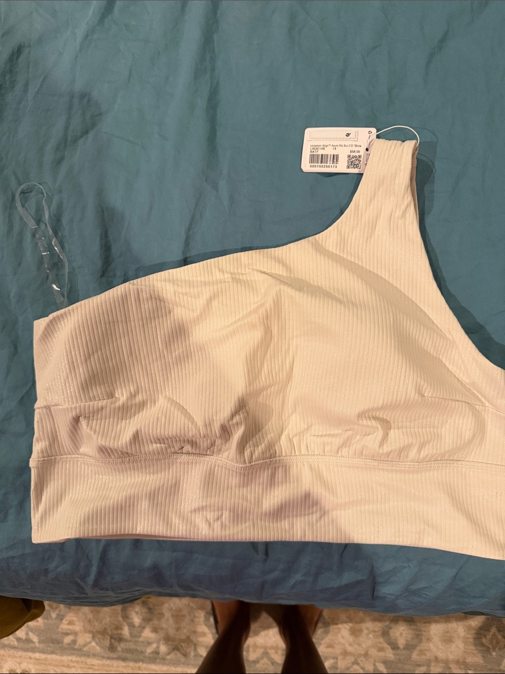 Lululemon Seamless One-Shoulder Ribbed Bralette - Cream